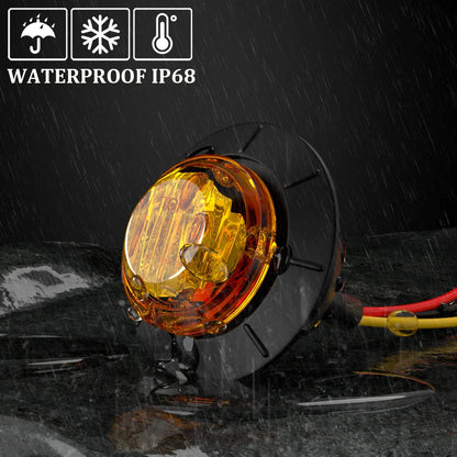 10PCS Strobe LED Side Marker Lights – 12-24V Clearance Indicator for Cars, Trucks, Trailers & RVs