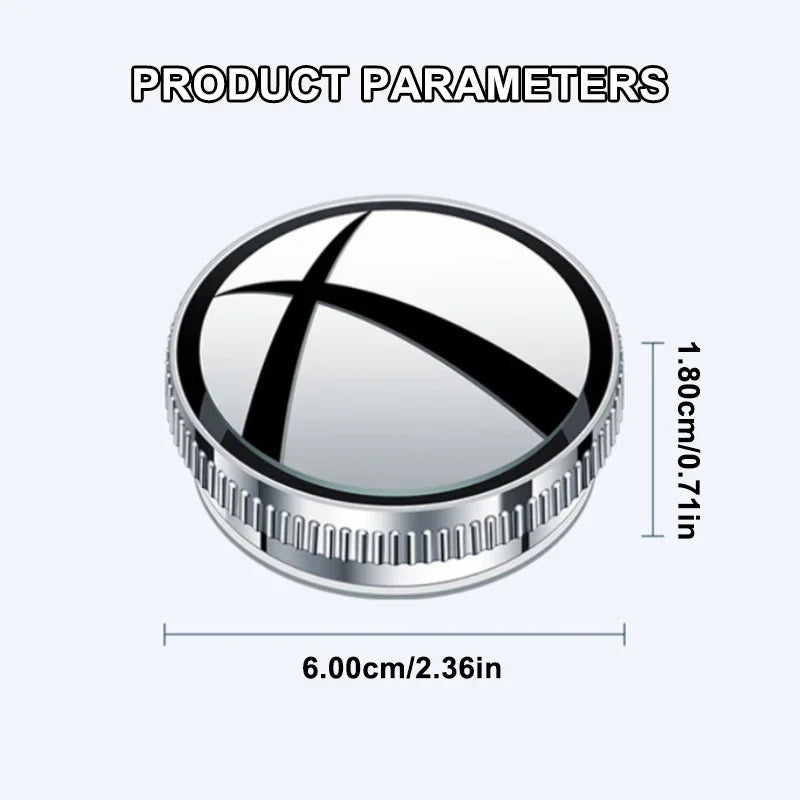 SEAMETAL 2PCS Wide-Angle Blind Spot Mirrors — 360° Adjustable HD Suction Cup Round Car Auxiliary Rearview Mirrors