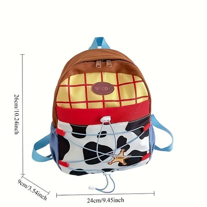 Toy Story School Backpack - Durable Nylon Bag with Adjustable Straps & Zipper Closure