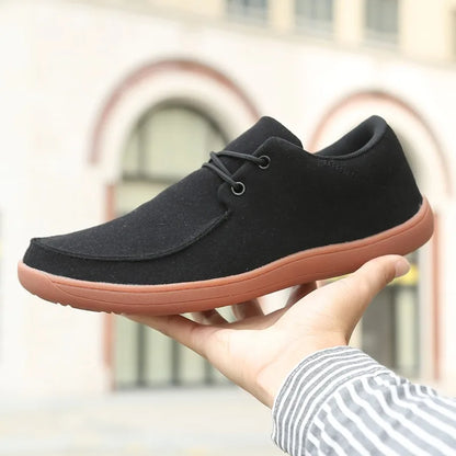 High-Quality Wide Barefoot Non-Slip Casual Walking Shoes – Comfortable Classic Fashion Men’s Sneakers, Plus Size 46