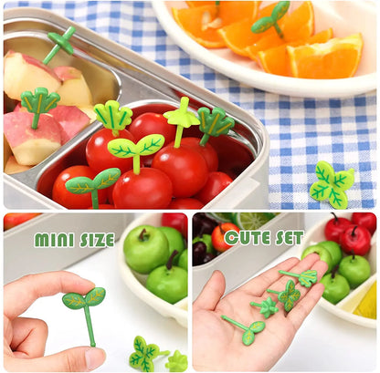 8pcs Four-Leaf Clover Fruit Fork Toothpick - Bento Box Accessories for Food Decoration and Desserts