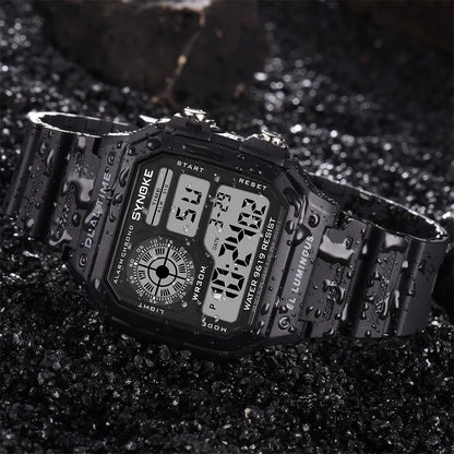 SYNOKE Men's Military Digital Sports Watch – Waterproof Luminous Chronograph Electronic Wristwatch