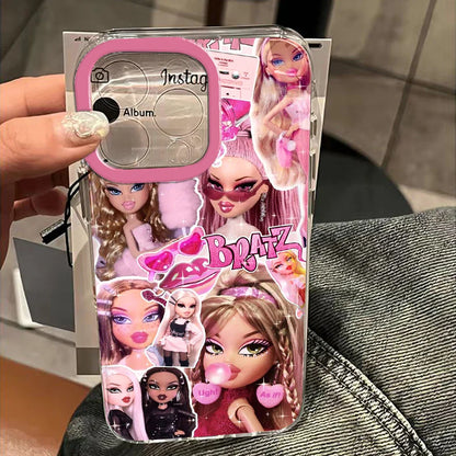 Fashion Bratz Doll Clear Phone Case – Protective Cover for iPhone 7 to 16 Series, Pro Max & SE2020