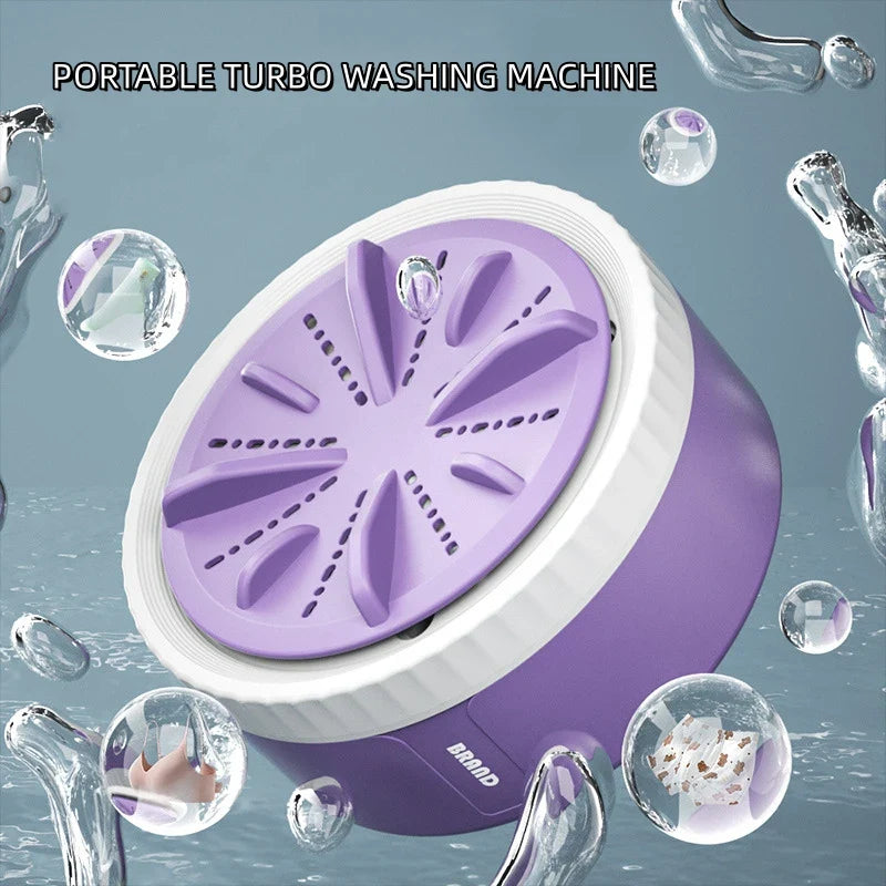 3 Gear Mini Washing Machine – Portable Rotating Turbine Washer for Underwear, Socks & Baby Clothes