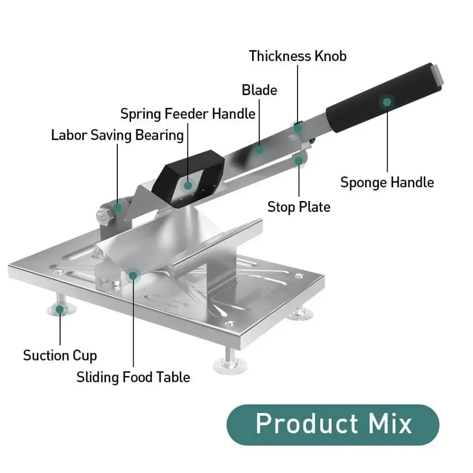 Portable Adjustable Beef & Vegetable Slicer – Household Meat and Frozen Food Cutting Tool