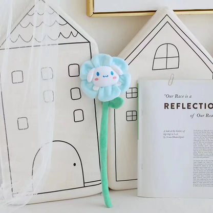 Sanrio Cartoon Plush Toys — Changeable Flower My Melody, Kuromi, Cinnamoroll, KT Cat & Purin Dog, Cute Anime Stuffed Doll