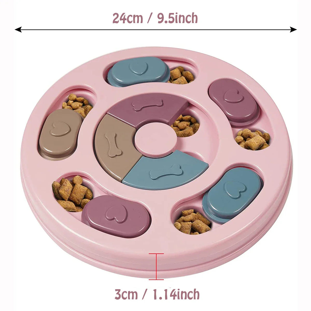 Dog Slow Feeder Bowl – Educational Toy for Interactive Feeding and Training