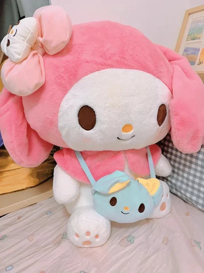 Sanrio Kuromi Plush Dolls — 40/50cm Kawaii My Melody & Cinnamoroll Soft Stuffed Anime Animals, Cartoon Pillow Decor for Kids