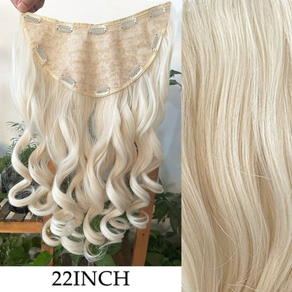 Women’s 7Pcs Hair Extensions with 16 Clips – Natural Black Straight Ombre Hairpiece