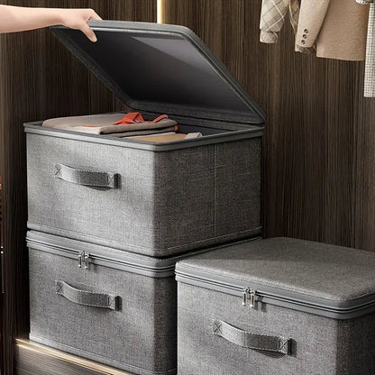 Large Capacity Storage Box with Compartments - Quilt, Bra and Underwear Organizer
