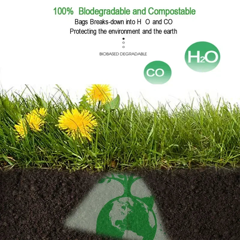 50pcs Biodegradable Trash Bags – 6/8/10L Compostable Household Garbage Bags for Kitchen Use