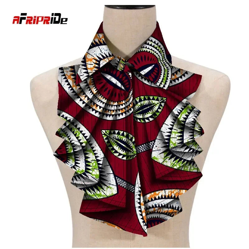 African Print Ankara Triangle Tie for Women - Stylish Wax Fabric Cravat WYA027