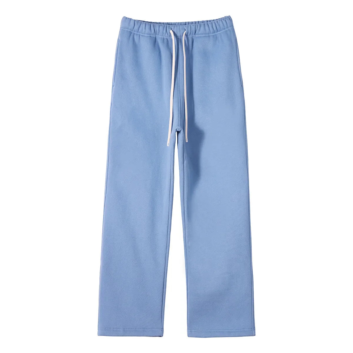 Straight-Lined Solid Color Cashmere Sweatpants – Soft Cozy Lounge Pants