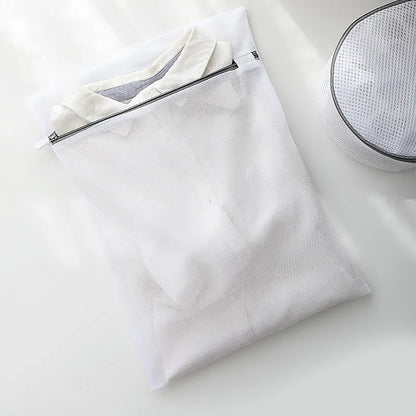 2 Pack White 40x50cm Honeycomb Mesh Laundry Bags for Delicates – Durable & Reusable Wash Bags