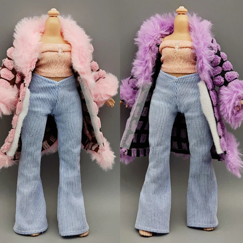 Handmade Doll Dresses & Shoes – Outfit for 28cm High School Dolls with Big Eyes & Long Eyelashes, Perfect Birthday Gift