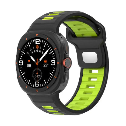 Sports Silicone Strap for Samsung Galaxy Watch Ultra 2025 — Soft Two-Color No-Gap Band for 47mm Galaxy Watch 7 Ultra