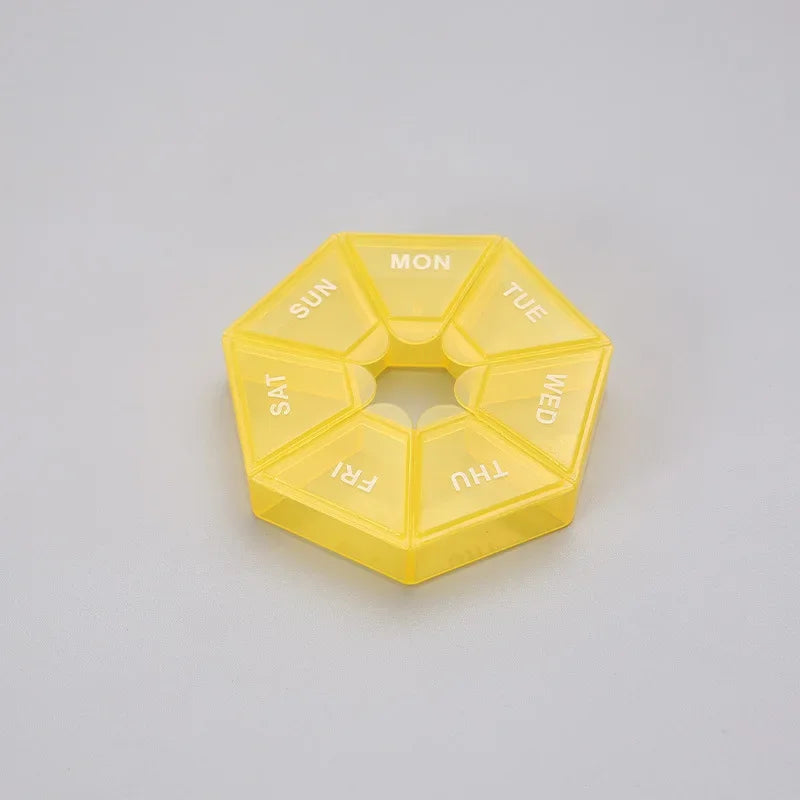 Mini Portable 7-Day Pill Organizer – Travel Vitamin & Medicine Storage Box for Tablets & Capsules