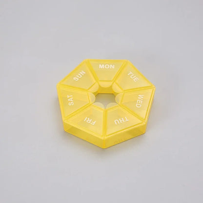 Mini Portable 7-Day Pill Organizer – Travel Vitamin & Medicine Storage Box for Tablets & Capsules