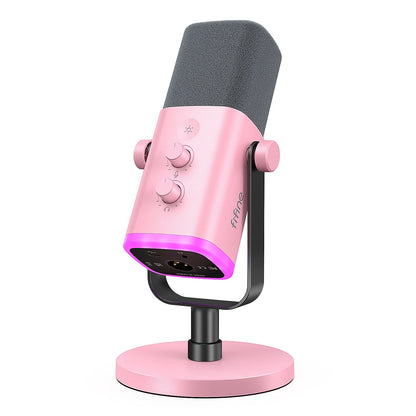 FIFINE AM8 USB/XLR Dynamic Microphone with Touch Mute, Headphone Jack & I/O Controls for PC, PS5/PS4, Gaming & Mixer