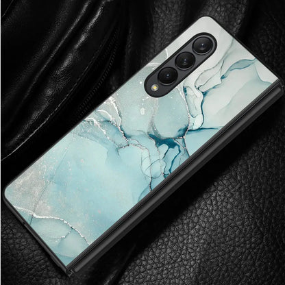 Granite Marble Shockproof Case for Samsung Galaxy Z Fold 3/4/5/6 5G – Protective Cover Funda