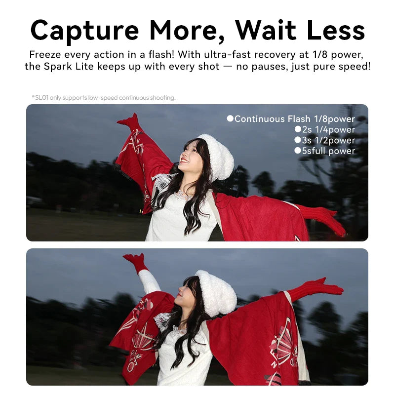 Ulanzi SL01/SL02 Spark Lite Mini Camera Flash – Portable Photo & Video Light for Sony, Canon, Nikon DSLR, Vlog & Livestream