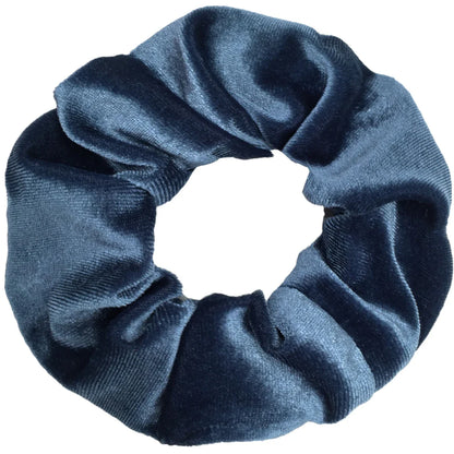 10/6/1Pcs Velvet Hair Scrunchies Set for Women – Solid Color Elastic Ponytail Hair Bands & Headband Accessories (Black Pack)