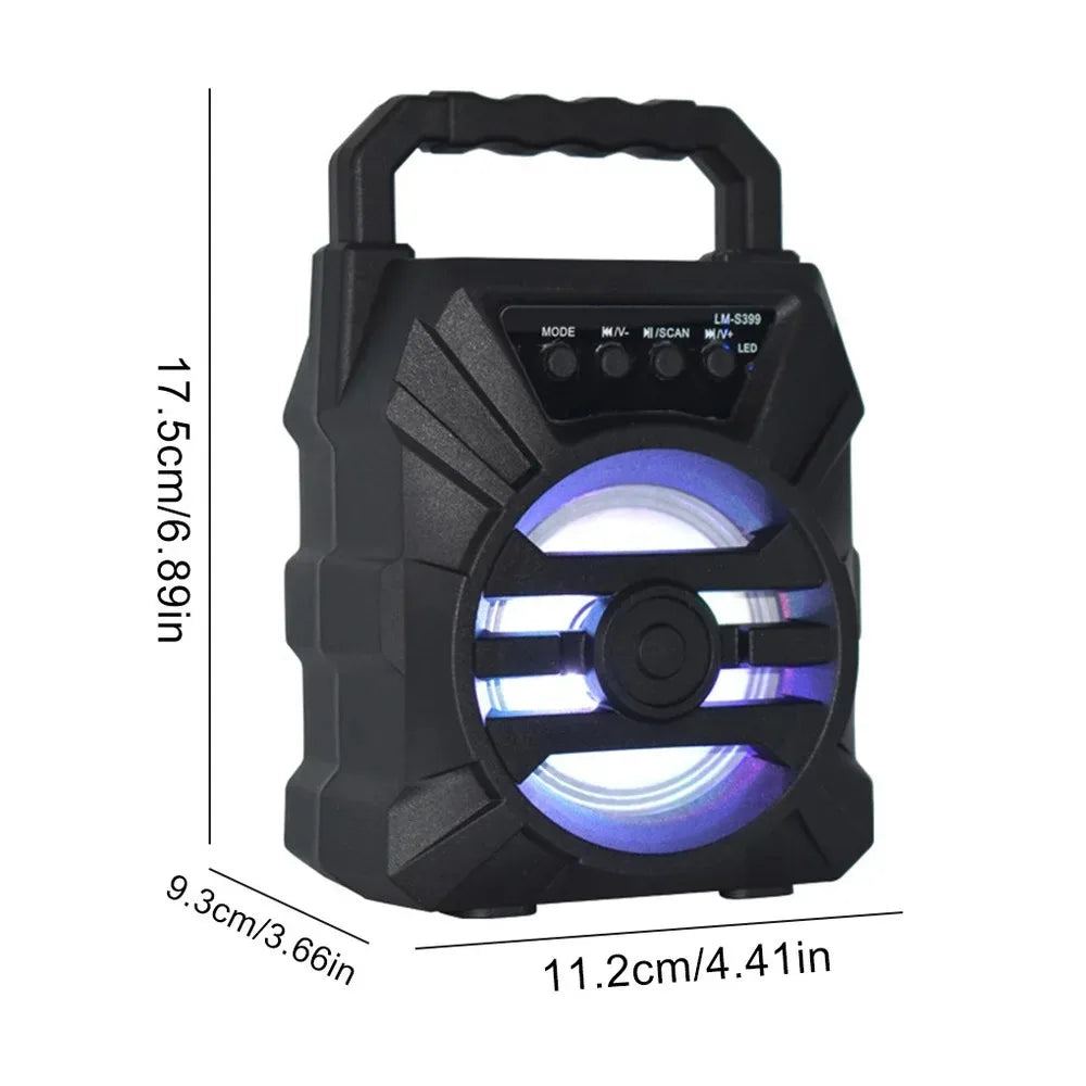 500mAh Bluetooth Speaker – High-Power Sound Box with TF/U-Disk, Karaoke & Handheld Subwoofer for Dancing