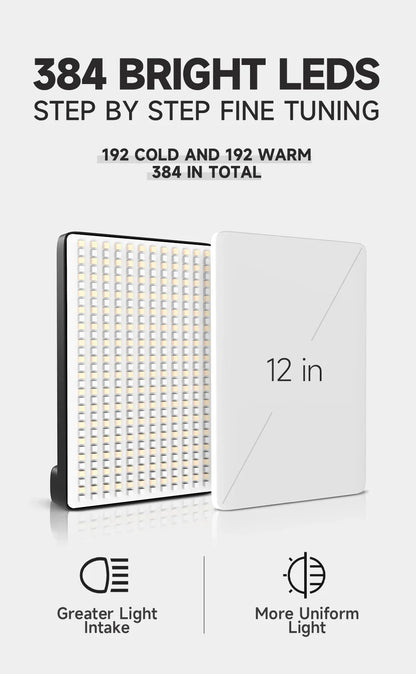 LED Photo Studio Video Fill Light Panel – 3000K-6500K Adjustable with Tripod Stand & Long Arm, EU Plug for Live Streaming
