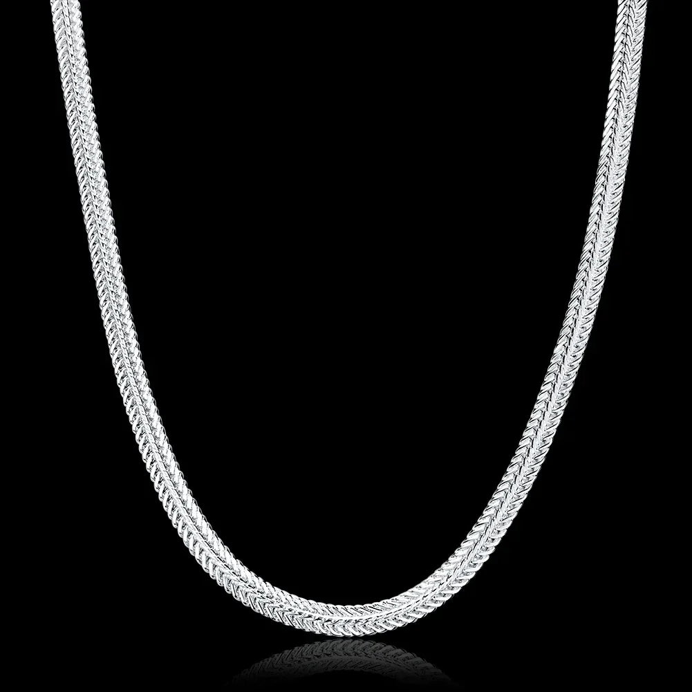 925 Sterling Silver Snake Chain Necklace — Noble Designer Jewelry for Women & Men, Wedding & Engagement Gift, 50/60cm