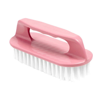 Hard Bristle Scrubbing Brush - Portable Plastic Hand Brush for Laundry, Shoes, Kitchen & Bathroom Cleaning