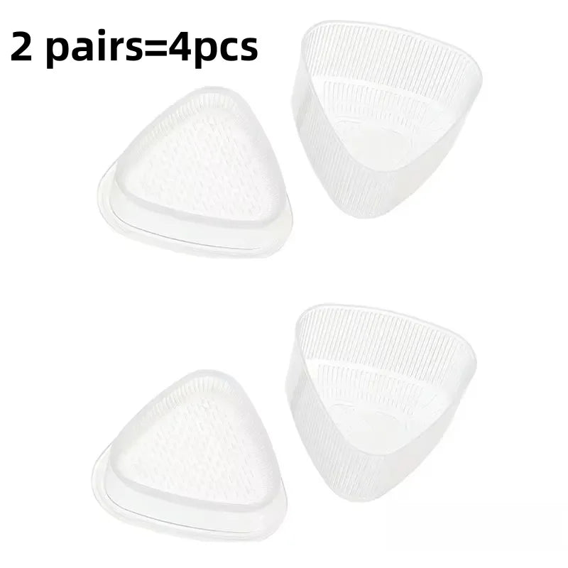 2PCS Transparent Sushi Mold Kit – DIY Onigiri Rice Ball & Triangular Sushi Maker Press for Bento Kitchen Food Preparation