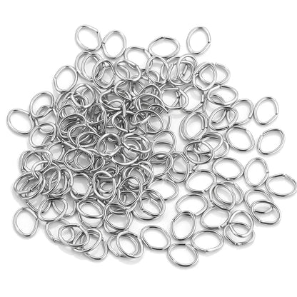 200pcs/Lot Stainless Steel Jewelry Findings - Open Single Loops Jump Rings & Split Rings Set for DIY Jewelry Making (3/4/5/6/7/8/10mm)
