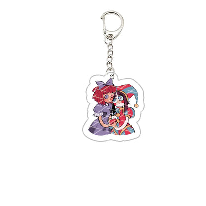 The Amazing Digital Circus Acrylic Keychain – Pomni, Jax, Ragatha, Gangle & Kinger Fan Gift Keyring for Bags & Accessories