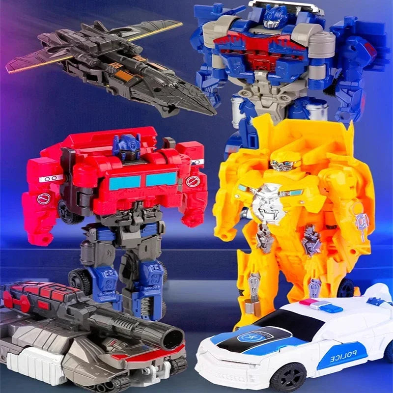 Transformation Car Anime Robot Toy – One-Step Deformation Puzzle Action Figure for Kids