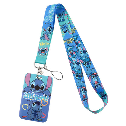 Stitch Cute Cartoon Lanyard – Keychain, ID & Credit Card Holder, Mobile Phone Charm Neck Strap Gift