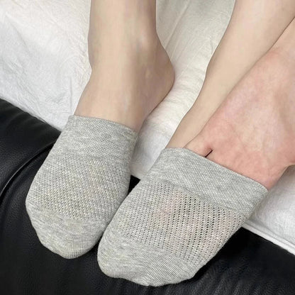 1/5 Pairs Women’s Summer Half Foot Socks – Invisible, Anti-Slip, Breathable Mesh for Comfort & Slippers