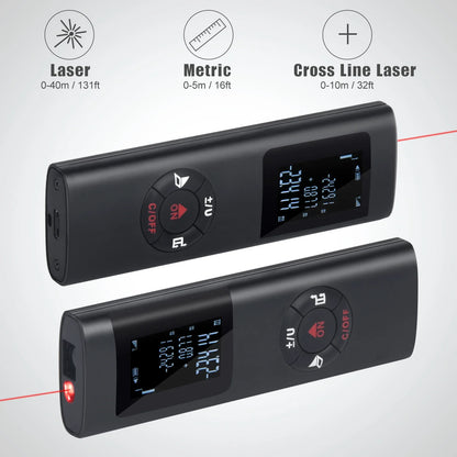 40M/60M Mini Smart Laser Distance Meter | Portable USB Rechargeable Infrared Rangefinder