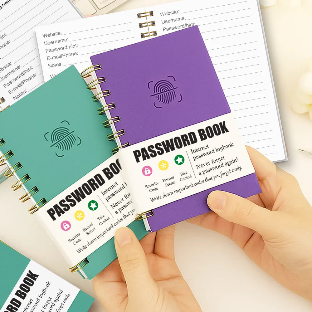 Secure Mini Password Book – Portable Notebook for Internet & Computer Login Privacy at Home, Office, or Travel