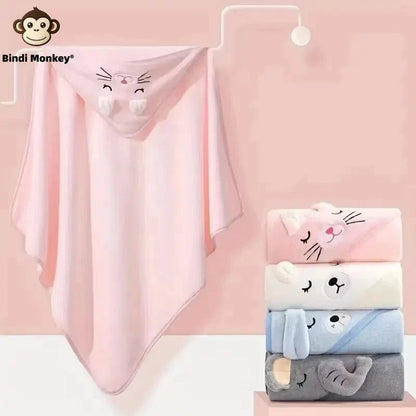 Animal Baby Bathrobe – Soft, Quick-Absorbent Hooded Coral Velvet Sleeping & Cuddle Robe for All Occasions