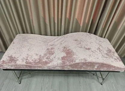 Beauty Salon Curved Extension Lash Bed Topper – Velvet Massage Table Mattress for Eyelash Extensions, Customizable