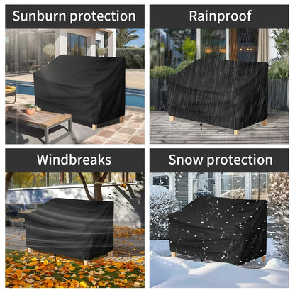 Waterproof Patio Chair Cover - Universal Outdoor Garden Furniture Protector, UV-Resistant, Easy-Going Deep Seat Cover