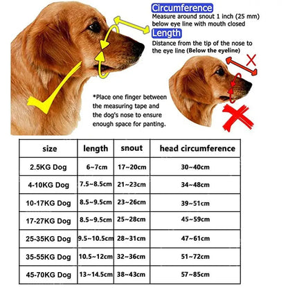 Adjustable Dog Muzzle with Reflective Strip – Anti-Biting Breathable Plastic Mouth Cover for Dogs