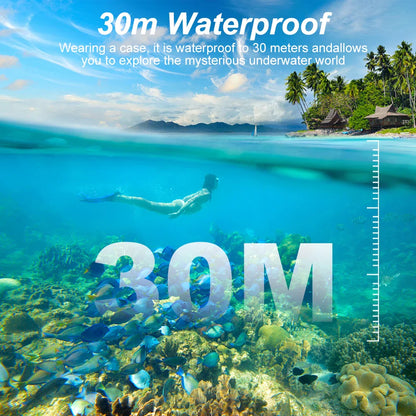 Ourlife 4K 60FPS Action Camera – 24MP WiFi Sports Camera with 2.0” Touch IPS Screen, 170° Wide Angle, EIS Stabilization, 30M Waterproof Case & 4X Zoom for Helmet & Outdoor Recording