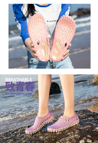 Men’s Vacation Beach Sandals - Unisex Lightweight Aqua Shoes, Outdoor Wading & Garden Slippers, Large Size Travel Footwear