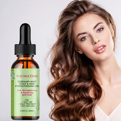 ARosemary Mint Organic Hair Oil – Prevents Dryness, Strengthens & Hydrates Hair