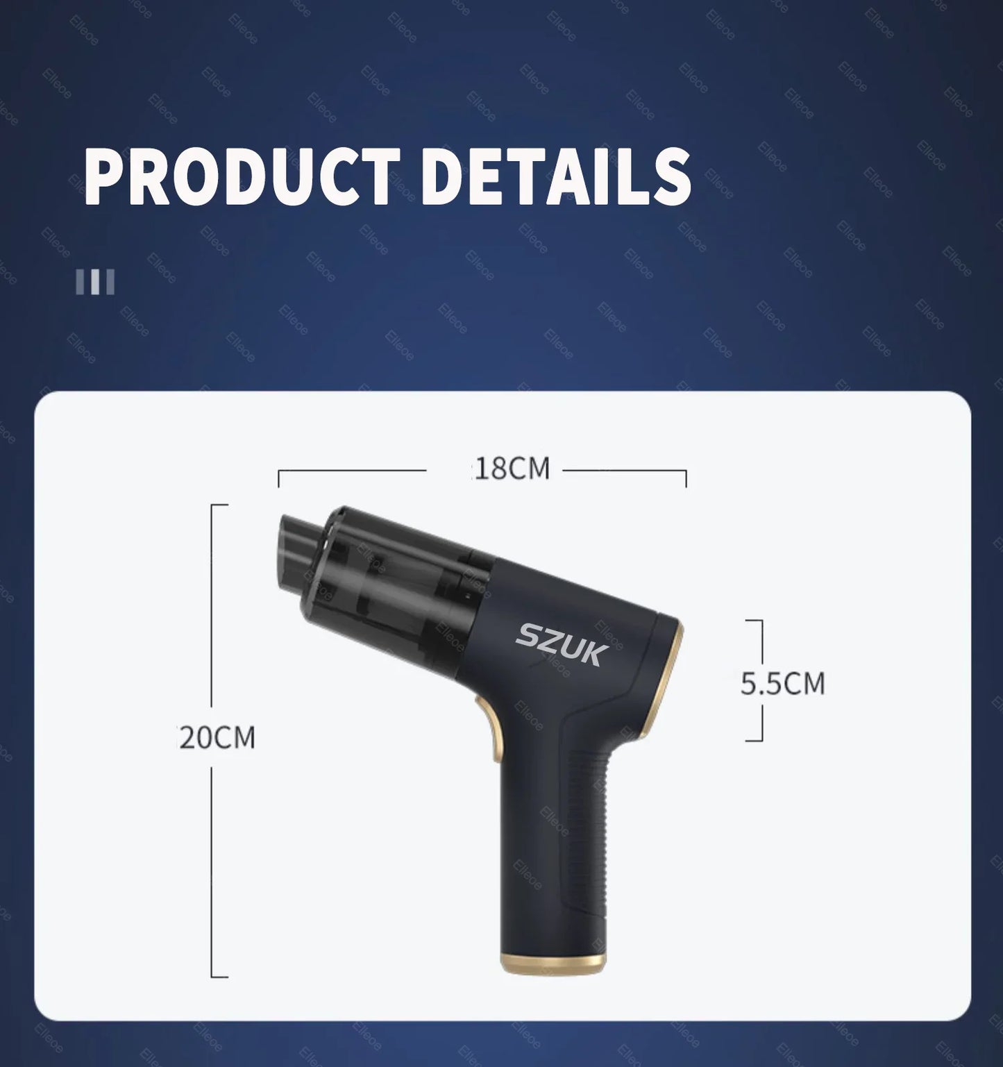 SZUK 18000PA Mini Portable Wireless Car Vacuum Cleaner – Powerful Handheld Cleaning Machine