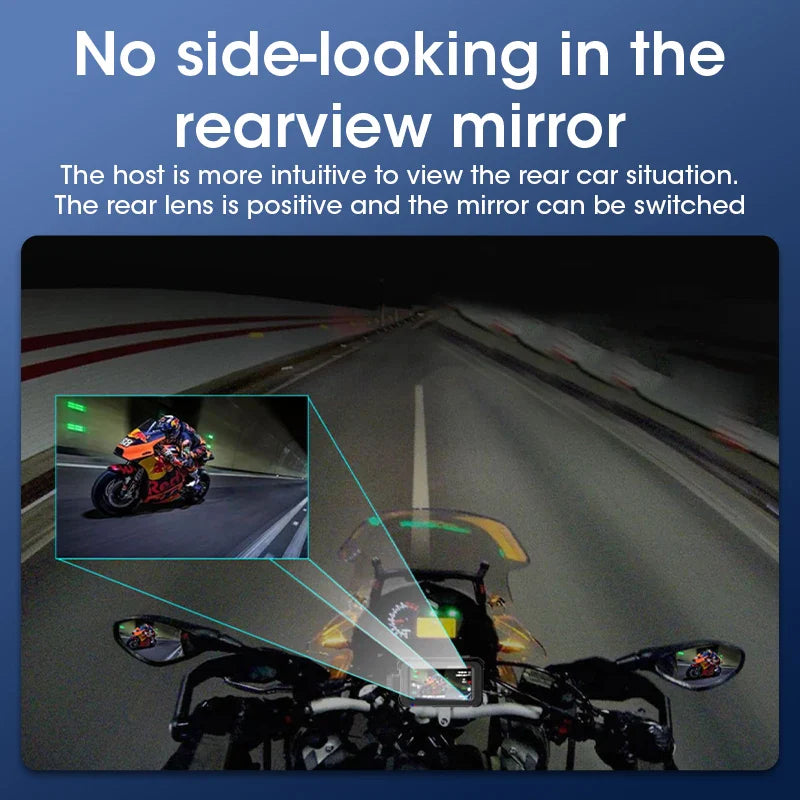 7-Inch Motorcycle GPS Navigation with Wireless Apple CarPlay & Android Auto – Waterproof Touchscreen Display, BT Connectivity, IPX7