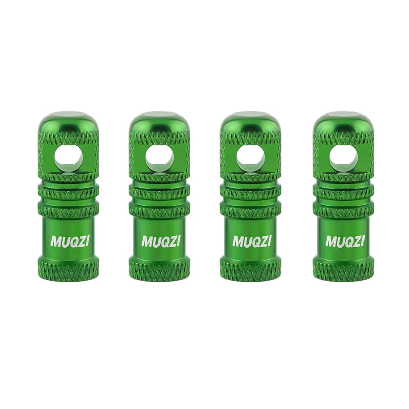 MUQZI 2/4PCS Presta Valve Caps with Core Remover — MTB Tubeless Tire Valve Stem Accessories