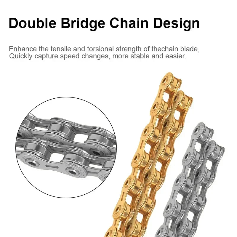 BUCKLOS MTB Bike Chain – 12 & 11 Speed Mountain & Road Bicycle Chain, Compatible with 8-12 Speed Cycling Parts