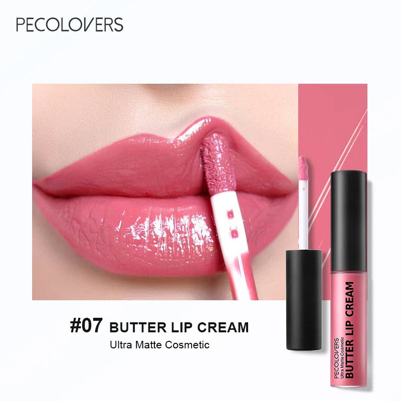 Butter Silky Hydrating Lip Gloss – Long-Lasting Liquid Lipstick in Pink & Red Tones